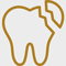 tooth icon representing dental health and hygiene tips for children aged 9